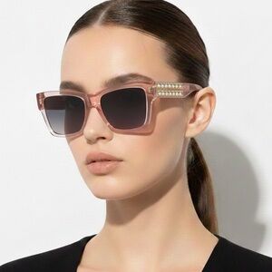 New! Givenchy Transparent Pink Sunglasses with Crystals, GV40076I 72B, Authentic